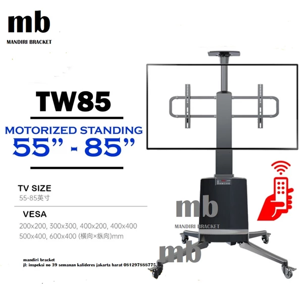 Bracket TV Stand Otomatis Electric NB TW 85 TV LED TW-85 TW85