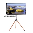 Bracket TV Standing Tripod Sudut Portable Kayu 32
