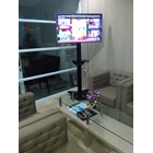 Floor Standing Bracket TV LCD kaki kupu kupu 1 Tiang 1