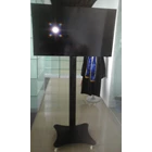 Floor Standing Bracket TV LCD kaki kupu kupu 1 Tiang 7