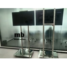 Bracket TV Standing Stainless mirror 2tiang Kuat & kekar 3