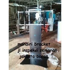 Bracket TV led tiang Standing custom type pagar (model plat kupu kupu ) 2