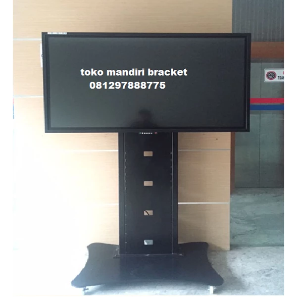 Bracket TV led tiang Standing custom type pagar (model plat kupu kupu )
