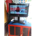 Bracket Tv Stand Meja Swivel Plat Kupu Kupu Tinggi 70cm 1