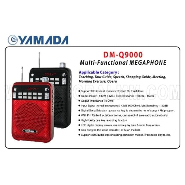 Yamada Megaphone Wired Microphone / Speaker Pinggang DM-Q9000