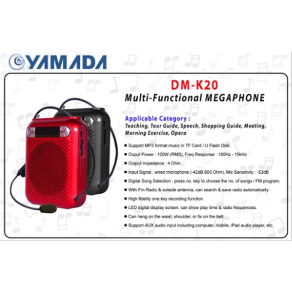 Yamada Megaphone DM-K20 - Hitam
