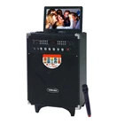 Speaker PortableYAMADA DM T5 600W Audio Video Speaker 10.1 HD TFT Screen Karaoke Mic 4