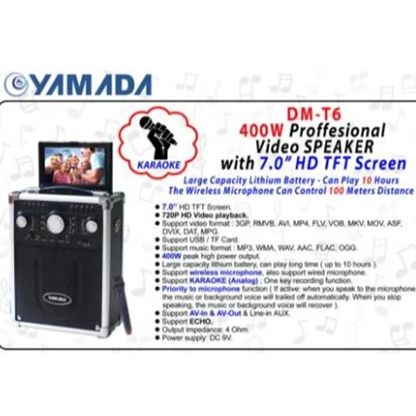 Speaker portable yamada DM T6 meeting wireless led portable