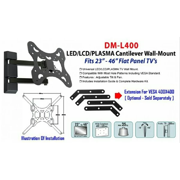 Digimedia TV bracket DM-L400